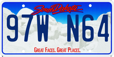 SD license plate 97WN64