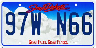SD license plate 97WN66