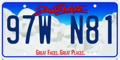 SD license plate 97WN81