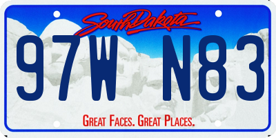 SD license plate 97WN83