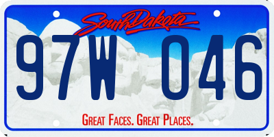 SD license plate 97WO46