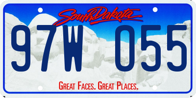 SD license plate 97WO55
