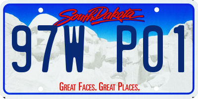 SD license plate 97WP01