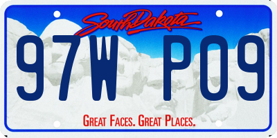 SD license plate 97WP09