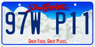 SD license plate 97WP11