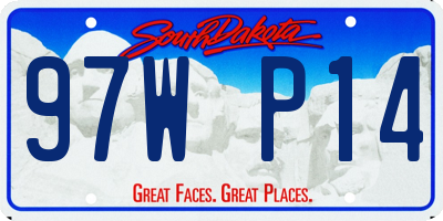 SD license plate 97WP14