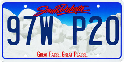 SD license plate 97WP20