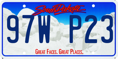 SD license plate 97WP23