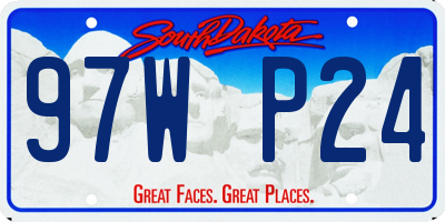 SD license plate 97WP24