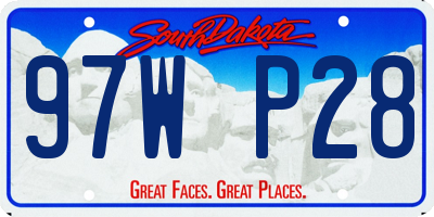 SD license plate 97WP28