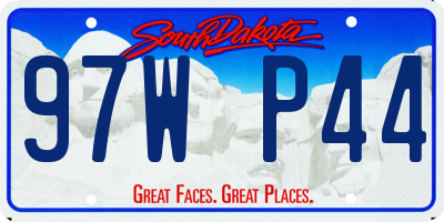 SD license plate 97WP44