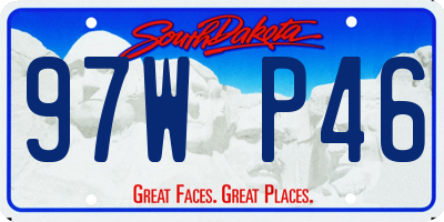 SD license plate 97WP46