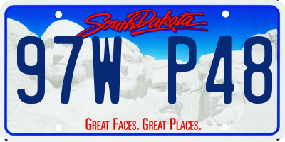SD license plate 97WP48