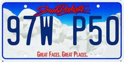 SD license plate 97WP50