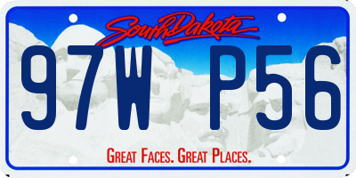 SD license plate 97WP56