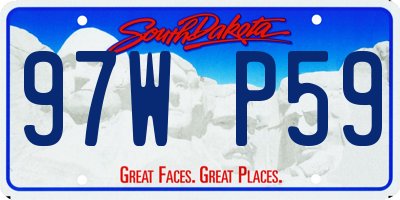 SD license plate 97WP59