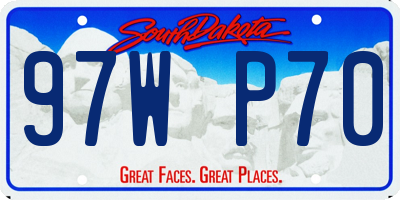 SD license plate 97WP70