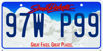 SD license plate 97WP99
