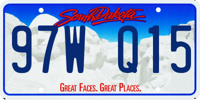 SD license plate 97WQ15