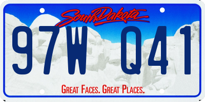 SD license plate 97WQ41