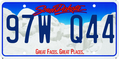 SD license plate 97WQ44