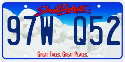SD license plate 97WQ52