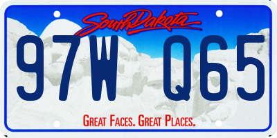 SD license plate 97WQ65