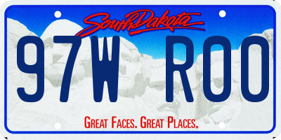 SD license plate 97WR00