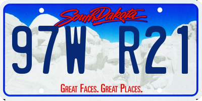 SD license plate 97WR21