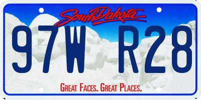 SD license plate 97WR28