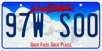 SD license plate 97WS00