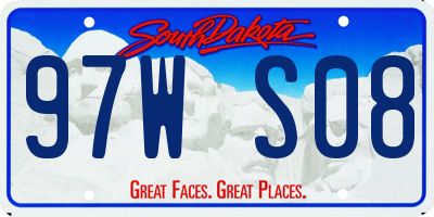 SD license plate 97WS08