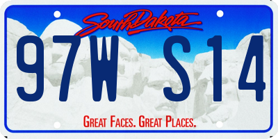 SD license plate 97WS14
