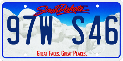 SD license plate 97WS46