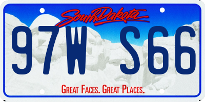 SD license plate 97WS66
