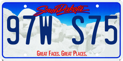 SD license plate 97WS75
