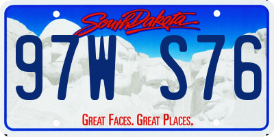 SD license plate 97WS76