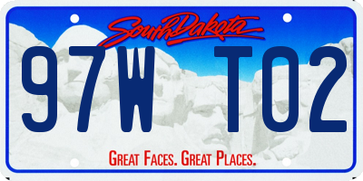 SD license plate 97WT02