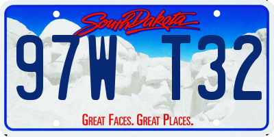 SD license plate 97WT32