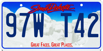 SD license plate 97WT42