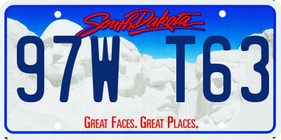 SD license plate 97WT63