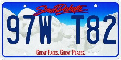 SD license plate 97WT82