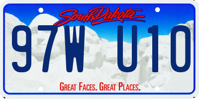 SD license plate 97WU10