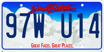 SD license plate 97WU14