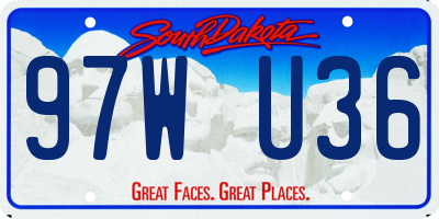 SD license plate 97WU36