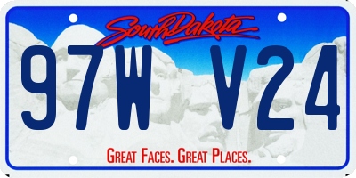 SD license plate 97WV24