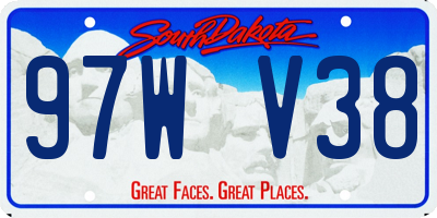 SD license plate 97WV38