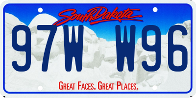 SD license plate 97WW96