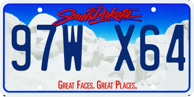 SD license plate 97WX64