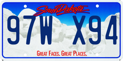 SD license plate 97WX94